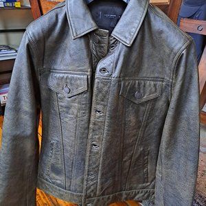 Lucky Brand Leather Trucker Jacket